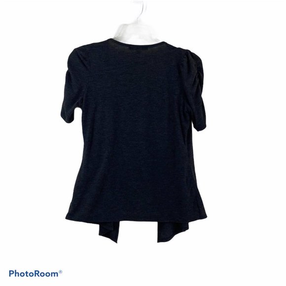 Almost Famous Woman's Sz L Top Gray & Black - Picture 2 of 6